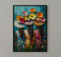 Tahiti Tropical Lei Art Print, Lush Garden Home Decor - Polynesian Woman Nature Summer Picture