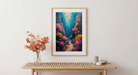 Great Barrier Reef Ocean Poster, Colorful Coral Home Decor - Australia Reef Nature Summer Beauty