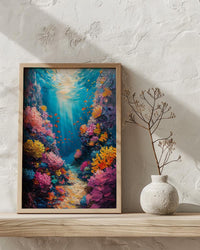 Great Barrier Reef Ocean Poster, Colorful Coral Home Decor - Australia Reef Nature Summer Beauty
