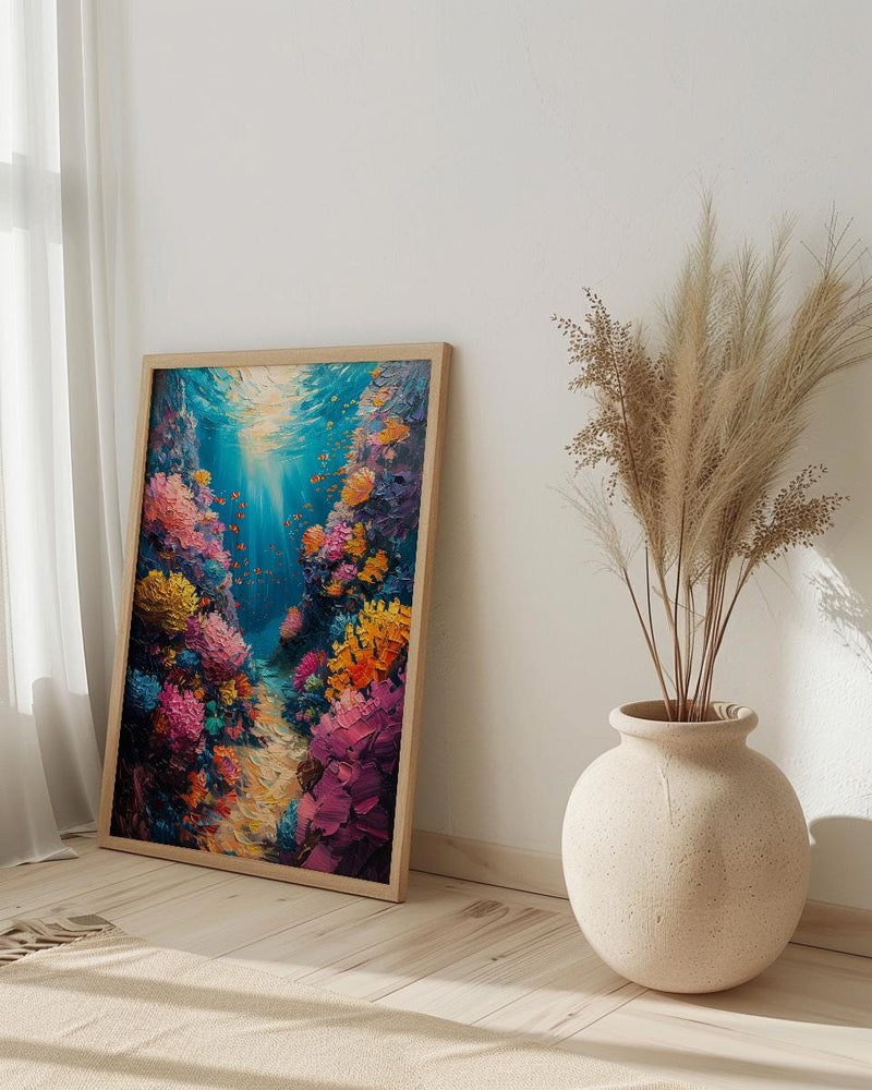 Great Barrier Reef Ocean Poster, Colorful Coral Home Decor - Australia Reef Nature Summer Beauty