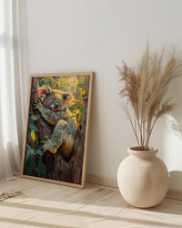 Cute Koala Bear Wall Art, Eucalyptus Tree Home Decor - Australia Nature Forest Summer Scene