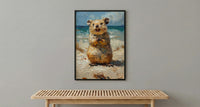 Rottnest Island Quokka Art Print, Smiling Animal Home Decor - Australia Beach Coast Summer Paradise
