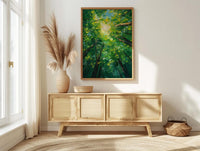 Daintree Rainforest Tree Wall Art, Green Canopy Home Decor - Australia Jungle Nature Summer Retreat