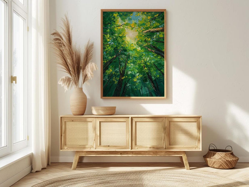 Daintree Rainforest Tree Wall Art, Green Canopy Home Decor - Australia Jungle Nature Summer Retreat
