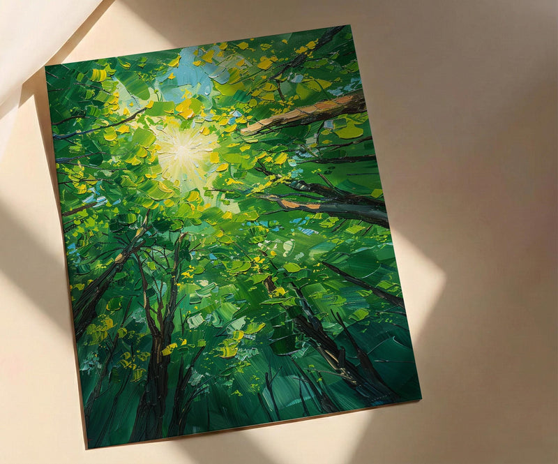 Daintree Rainforest Tree Wall Art, Green Canopy Home Decor - Australia Jungle Nature Summer Retreat