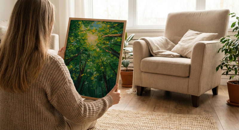 Daintree Rainforest Tree Wall Art, Green Canopy Home Decor - Australia Jungle Nature Summer Retreat