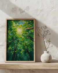 Daintree Rainforest Tree Wall Art, Green Canopy Home Decor - Australia Jungle Nature Summer Retreat