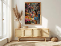 Papeete Market Floral Art Print, Tropical Flower Home Decor - French Polynesia Town Summer Picture