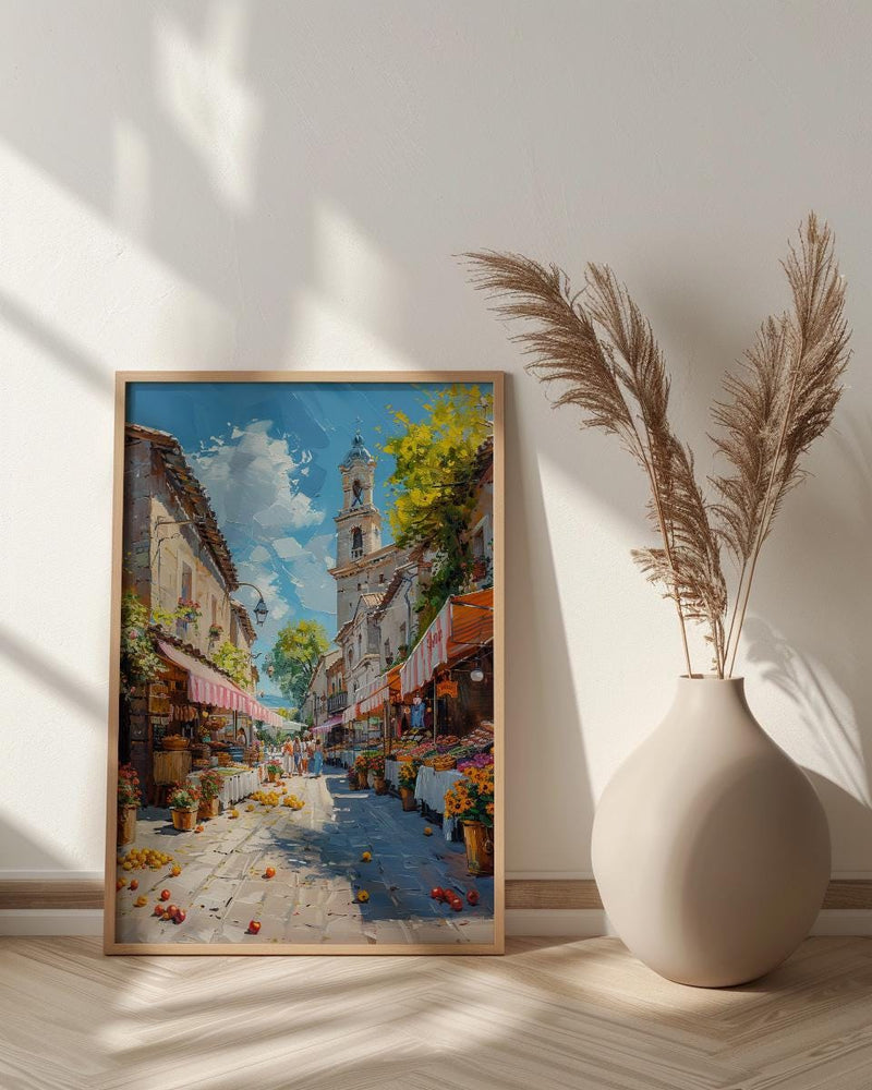 Salamanca Market Tent City Poster, Sandstone Town Home Decor - Australia City Bright Summer Escape