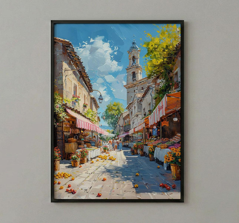 Salamanca Market Tent City Poster, Sandstone Town Home Decor - Australia City Bright Summer Escape