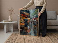 Melbourne Market Hall City Poster, Historic City Home Decor - Vibrant Australia Town Summer Landscape