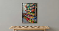 Adelaide Food Market Wall Art, Summer Fruit Home Decor - Historic City Morning Town Landscape