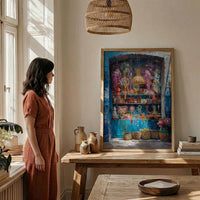Fremantle Market Hall City Poster, Boho Artisan Home Decor - Historic Australia Town Summer Retreat