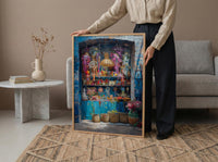 Fremantle Market Hall City Poster, Boho Artisan Home Decor - Historic Australia Town Summer Retreat
