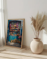 Fremantle Market Hall City Poster, Boho Artisan Home Decor - Historic Australia Town Summer Retreat