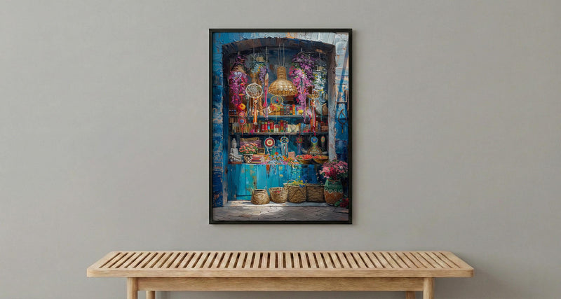 Fremantle Market Hall City Poster, Boho Artisan Home Decor - Historic Australia Town Summer Retreat
