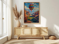 Sedona Hot Air Balloon Art Print, Arizona Nature Decor - Majestic Red Rock Summer