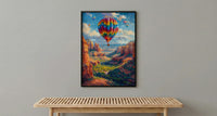 Sedona Hot Air Balloon Art Print, Arizona Nature Decor - Majestic Red Rock Summer