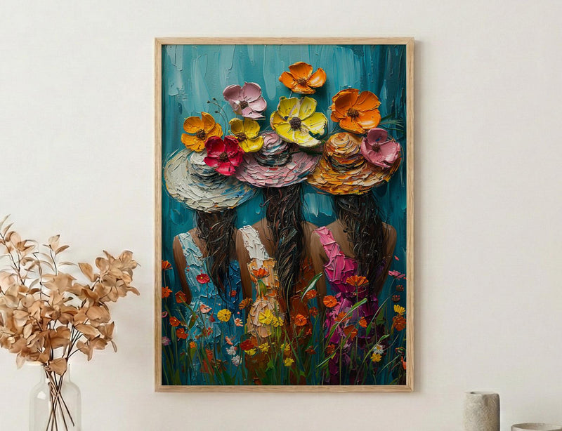 Tahiti Tropical Lei Art Print, Lush Garden Home Decor - Polynesian Woman Nature Summer Picture