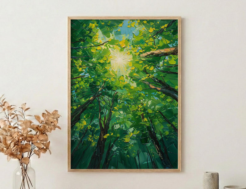Daintree Rainforest Tree Wall Art, Green Canopy Home Decor - Australia Jungle Nature Summer Retreat