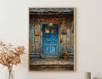 Western Saloon Art Print, Historic Cowboy Town Decor - Rustic Wooden Building Dusty Summer Heat