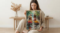Thai Floating Market Art, Tropical Fruit Decor - Summer Boat Print