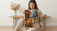 India Spice Bazaar Art, Delhi Market Decor - Vibrant Summer Print