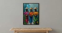 Bali Flower Market Art, Tropical Floral Decor - Summer Nature Print