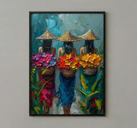 Bali Flower Market Art, Tropical Floral Decor - Summer Nature Print