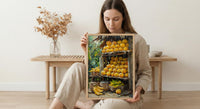 Sri Lanka Fruit Stand Art, Tropical Summer Decor - Colorful Market