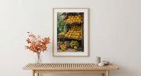 Sri Lanka Fruit Stand Art, Tropical Summer Decor - Colorful Market