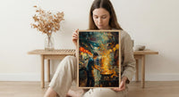 Penang Hawker Center Art, Malaysia Food Decor - Night Market Print