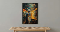 Penang Hawker Center Art, Malaysia Food Decor - Night Market Print