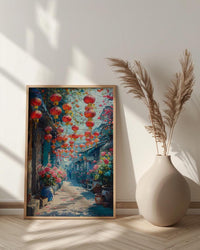 Singapore Chinatown Art, Sunny Market Decor - Traditional Herb Print