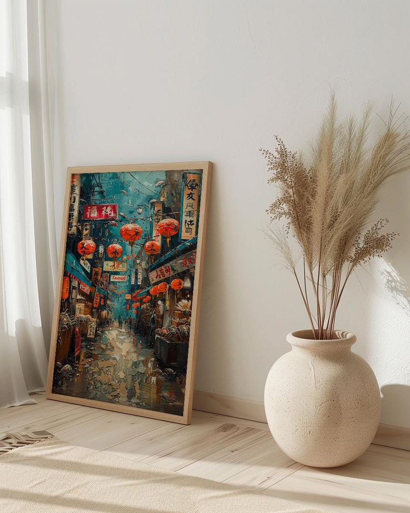 Osaka Seafood Market Art, Giant Crab Decor - Japanese Street Print