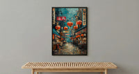 Osaka Seafood Market Art, Giant Crab Decor - Japanese Street Print
