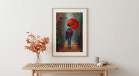 Kyoto Geisha Poster, Red Umbrella Decor - Japan Street Art