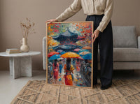 Korean Hanbok Print, Palace Garden Decor - Seoul Summer Art