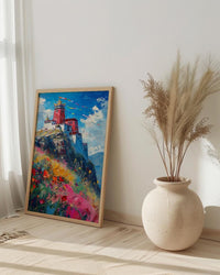 Potala Palace Art, Tibet Mountain Decor - Colorful Flag Print