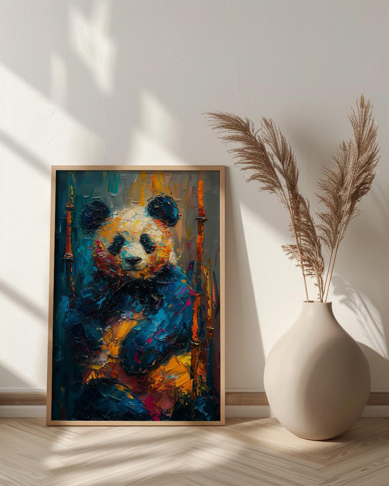 Giant Panda Wall Art, Bamboo Forest Decor - Cute Animal Print