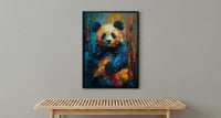 Giant Panda Wall Art, Bamboo Forest Decor - Cute Animal Print