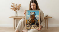 Komodo Dragon Poster, Indonesia Travel Decor - Rugged Island Art