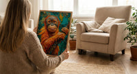 Orangutan Art Print, Borneo Jungle Decor - Tropical Canopy Poster