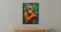 Orangutan Art Print, Borneo Jungle Decor - Tropical Canopy Poster