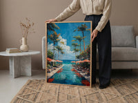Bali Beach Club Art, Ocean Infinity Pool - Summer Parasol Decor