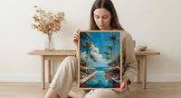 Bali Beach Club Art, Ocean Infinity Pool - Summer Parasol Decor