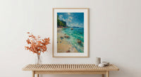 Okinawa Beach Art Print, Crystal Clear Water - Coral Reef Decor