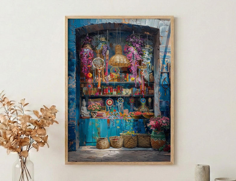 Fremantle Market Hall City Poster, Boho Artisan Home Decor - Historic Australia Town Summer Retreat