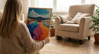Yellowstone National Park Poster, Grand Prismatic Spring Decor - Colorful Rainbow Summer Nature Art