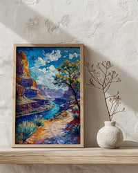 Horseshoe Bend River Wall Art, Arizona Red Canyon Decor - Deep Green Water Summer